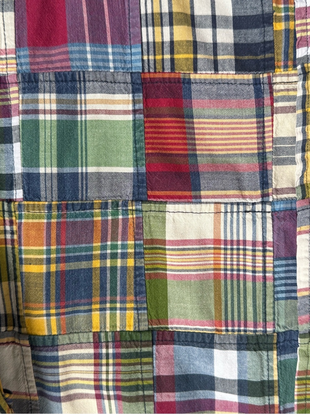 Polo Ralph Lauren Men’s M Custom Fit Madras Patchwork Shirt - Picture 3 of 9
